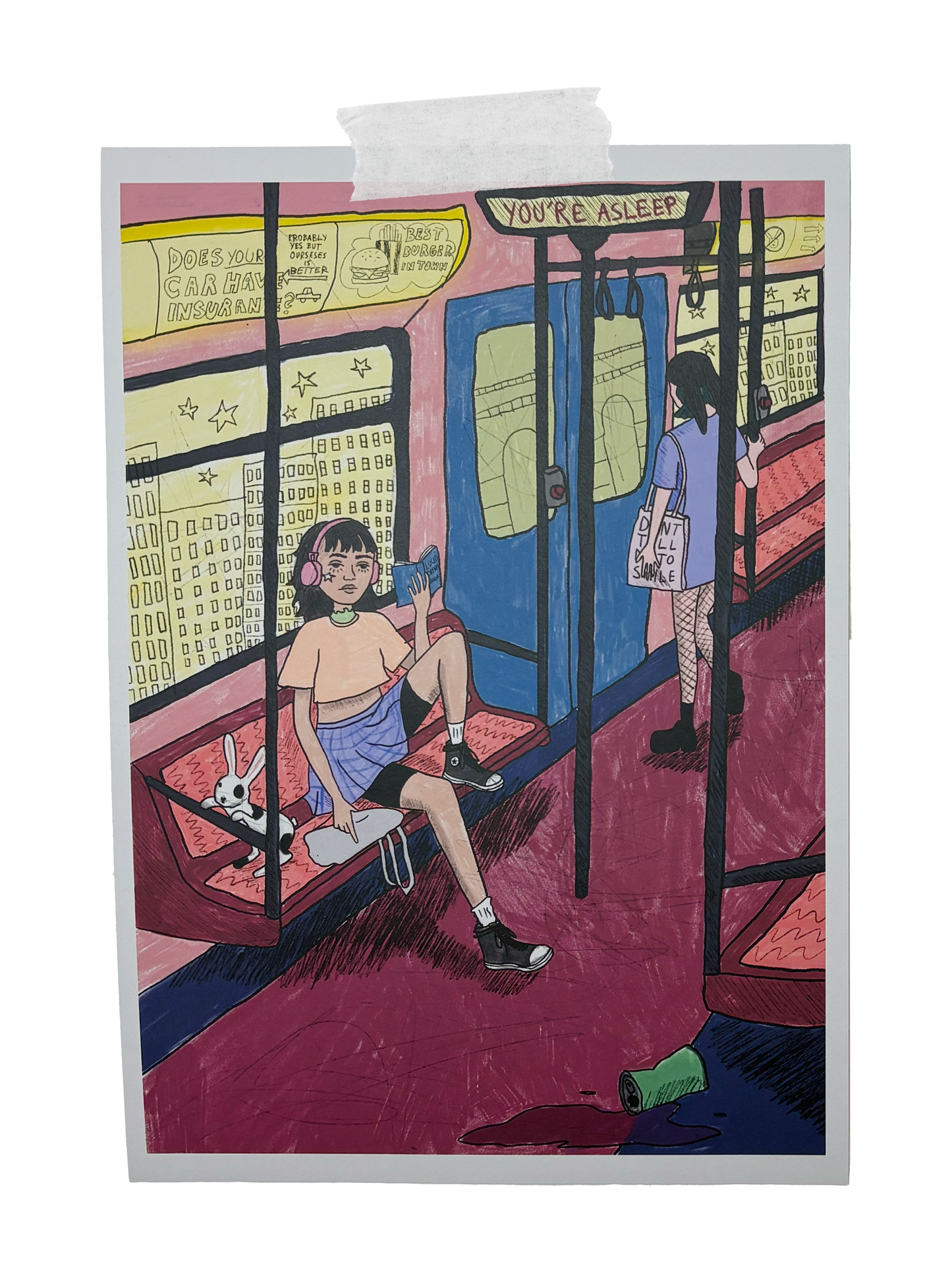 "Girl on a train"- Print