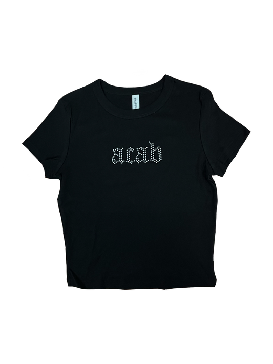 acab rhinestone Baby Tee