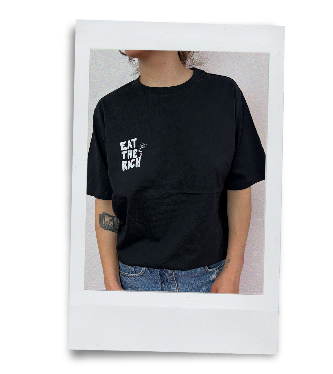 "Eat The Rich" - Oversized T-Shirt (Black)