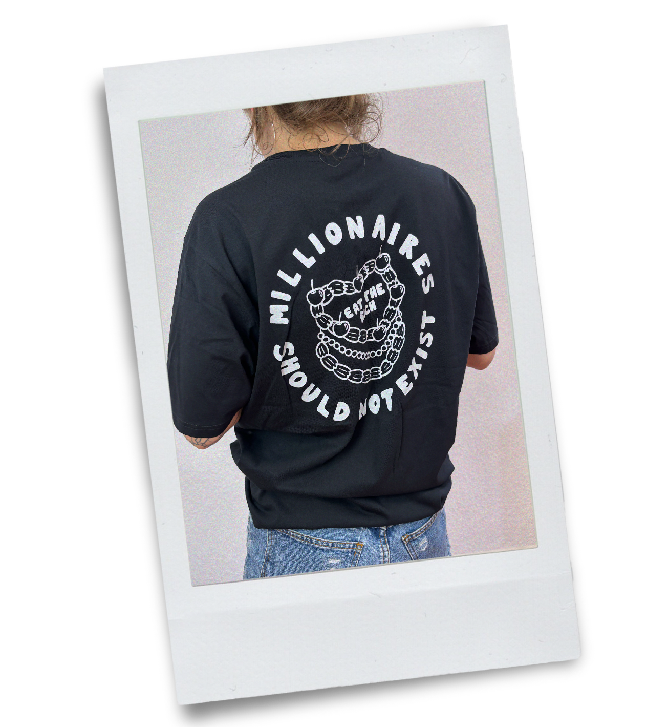 "Eat The Rich" - Oversized T-Shirt (Black)