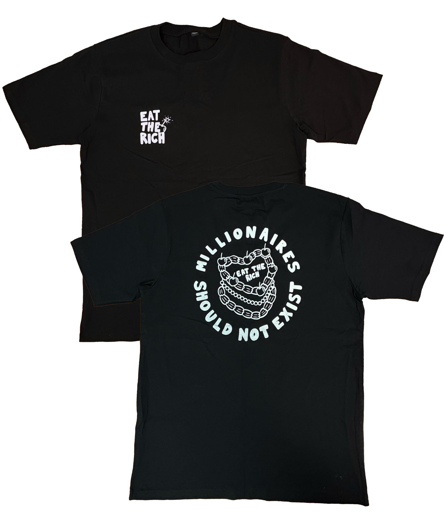 "Eat The Rich" - Oversized T-Shirt (Black)