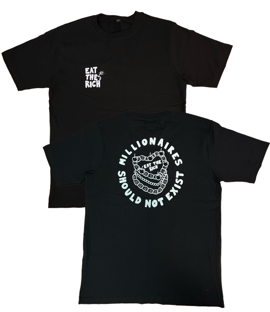 "Eat The Rich" - Oversized T-Shirt (Black)