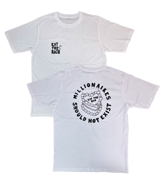 "Eat The Rich" - Oversized T-Shirt (White)