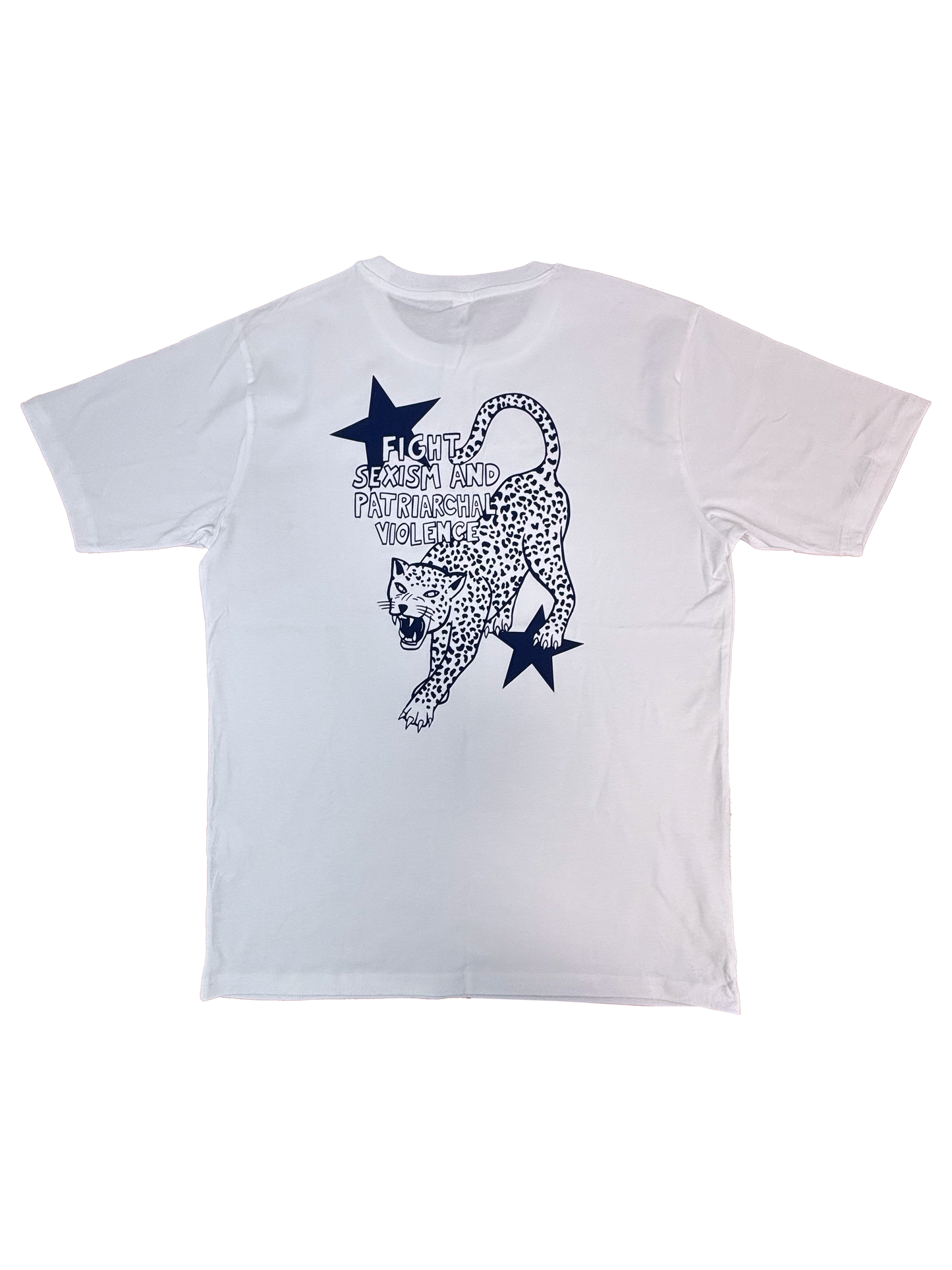 "Smash the Boys Club" Oversized T-shirt White (blue version)