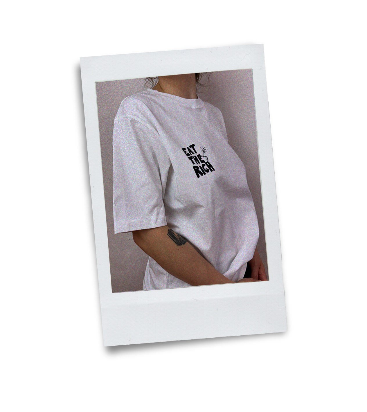"Eat The Rich" - Oversized T-Shirt (White)