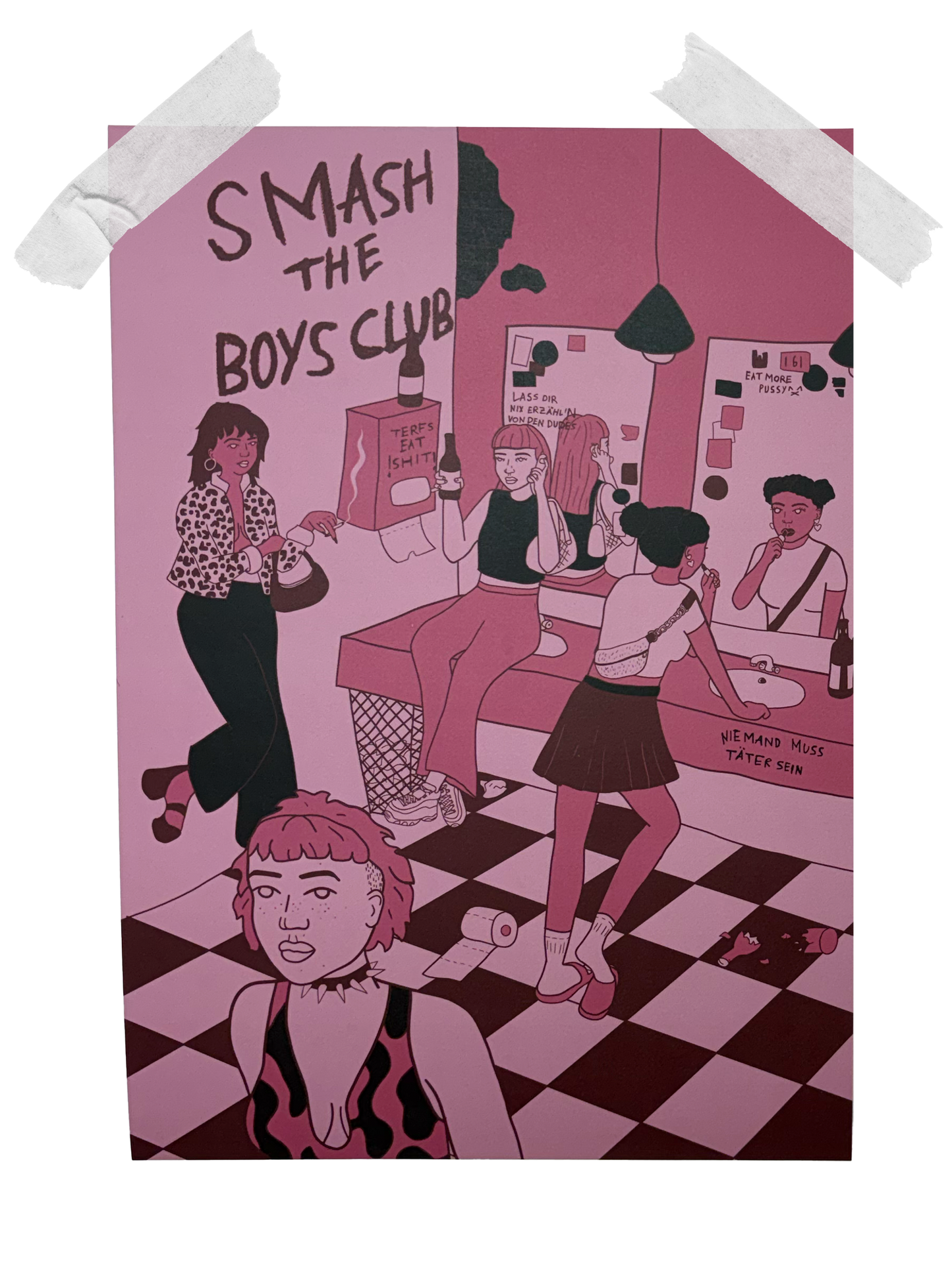 "Smash the Boys Club" - Print (pink)